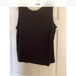 Eileen Fisher 1X Silk Georgette Crepe Ballet Neck Tank, Preowned $50
